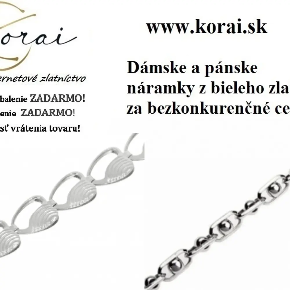 Náramky z bieleho zlata Korai