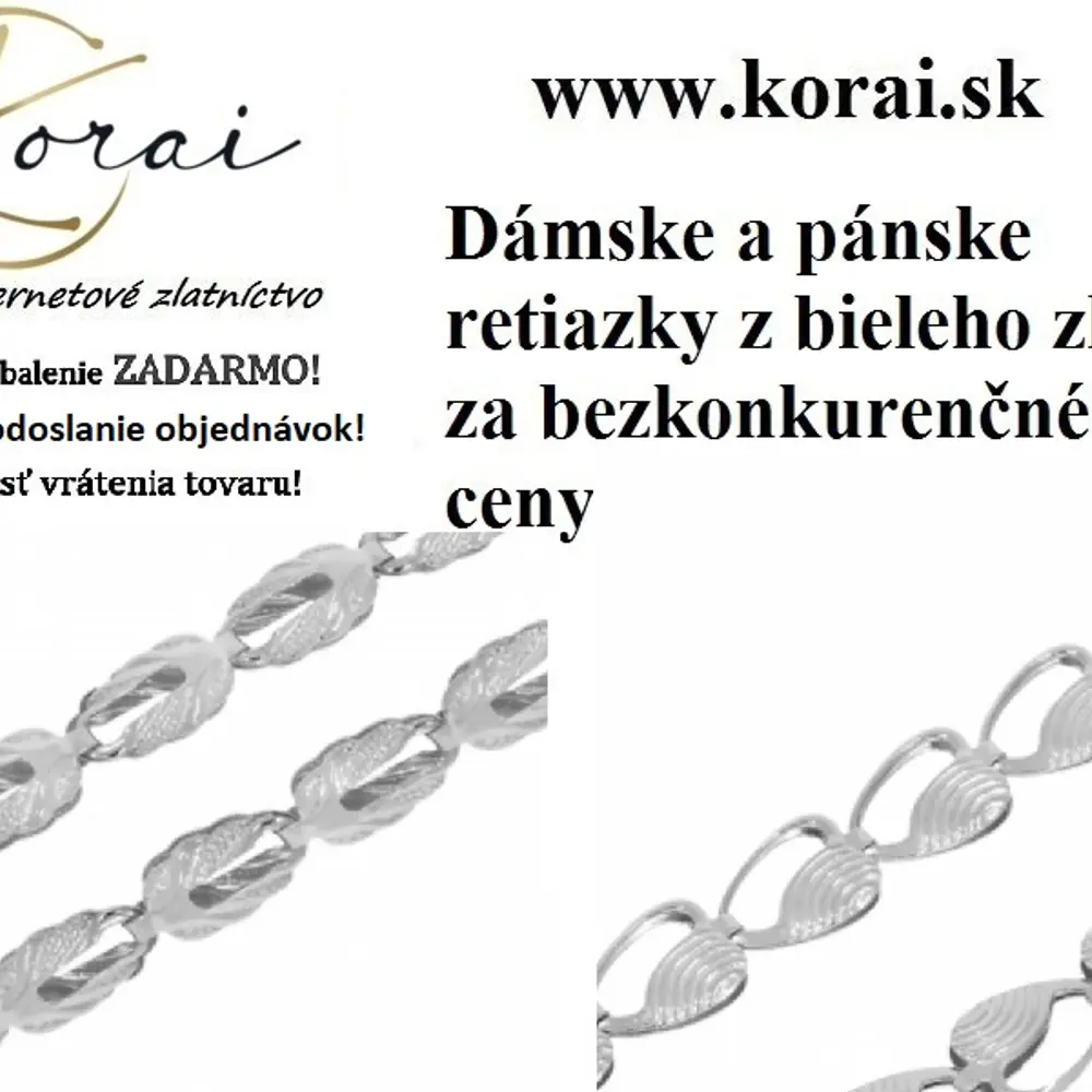 Retiazky z bieleho zlata Korai