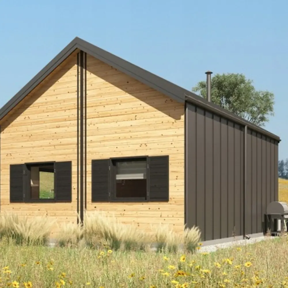 Dřevěný celoroční / rekreační domek 5 m x 7 m (35 m2)