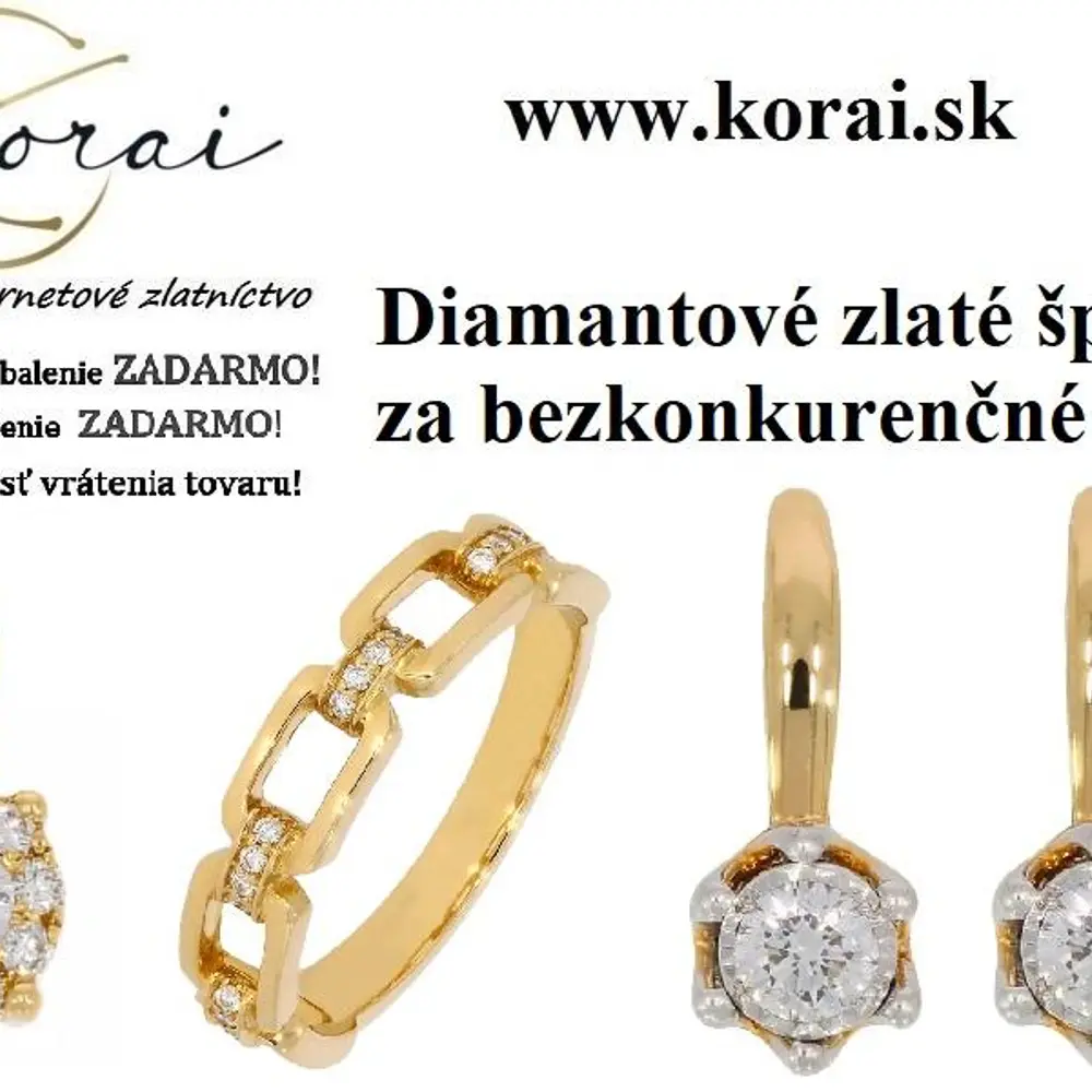 Diamantové zlaté šperky Korai