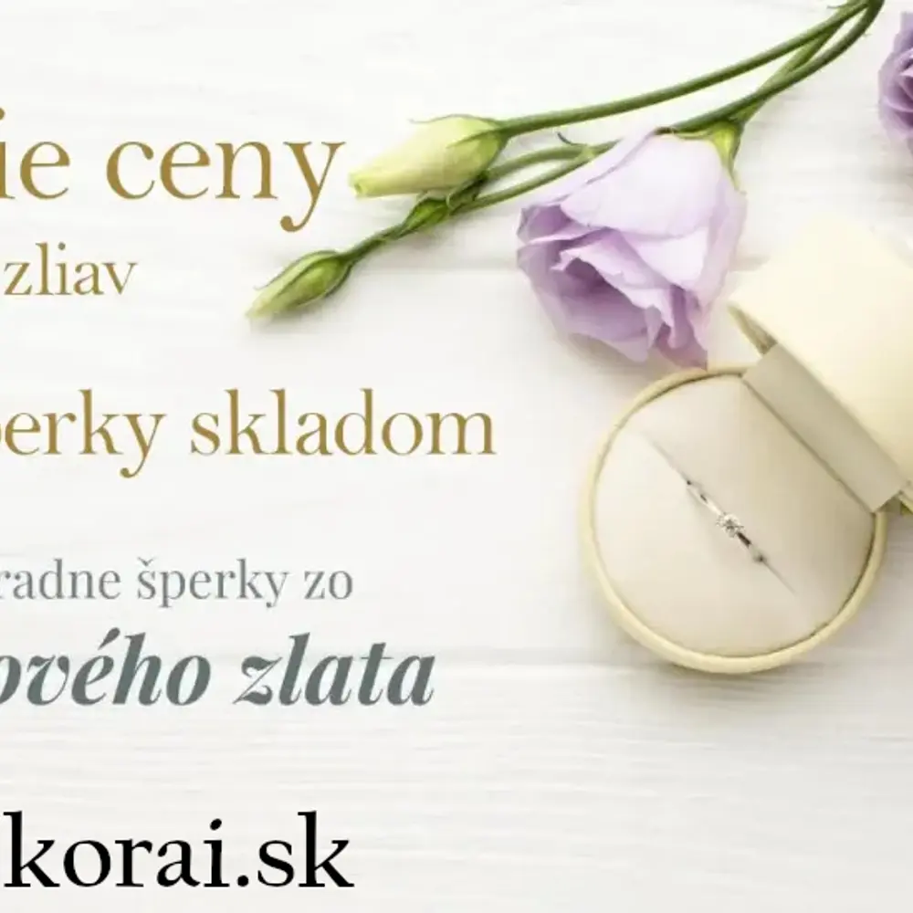 Krásne zlaté šperky zo 14 karátového zlata Korai